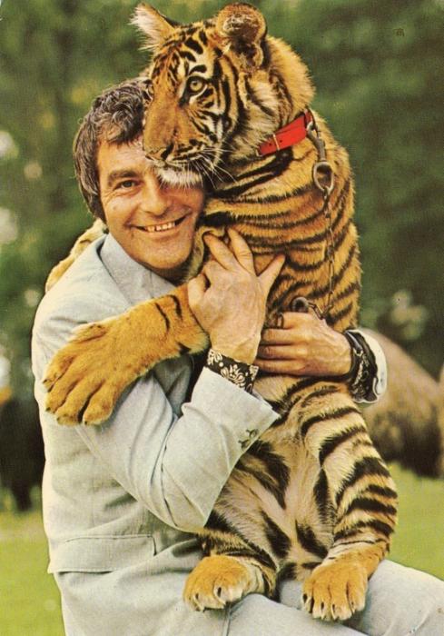 Claude Tek et "Tambo" tigre du Bengale