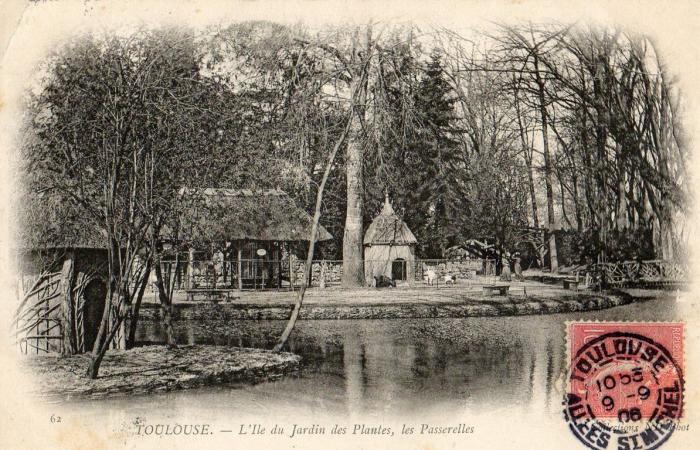 L'Ile du Jardin des Plantes, les Passerelles - 1906