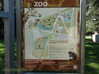 Plan du parc zoologique - 2017